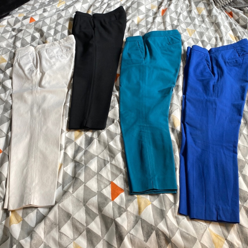 Lot of 4 pairs of J. Crew Martie Pants 00P
